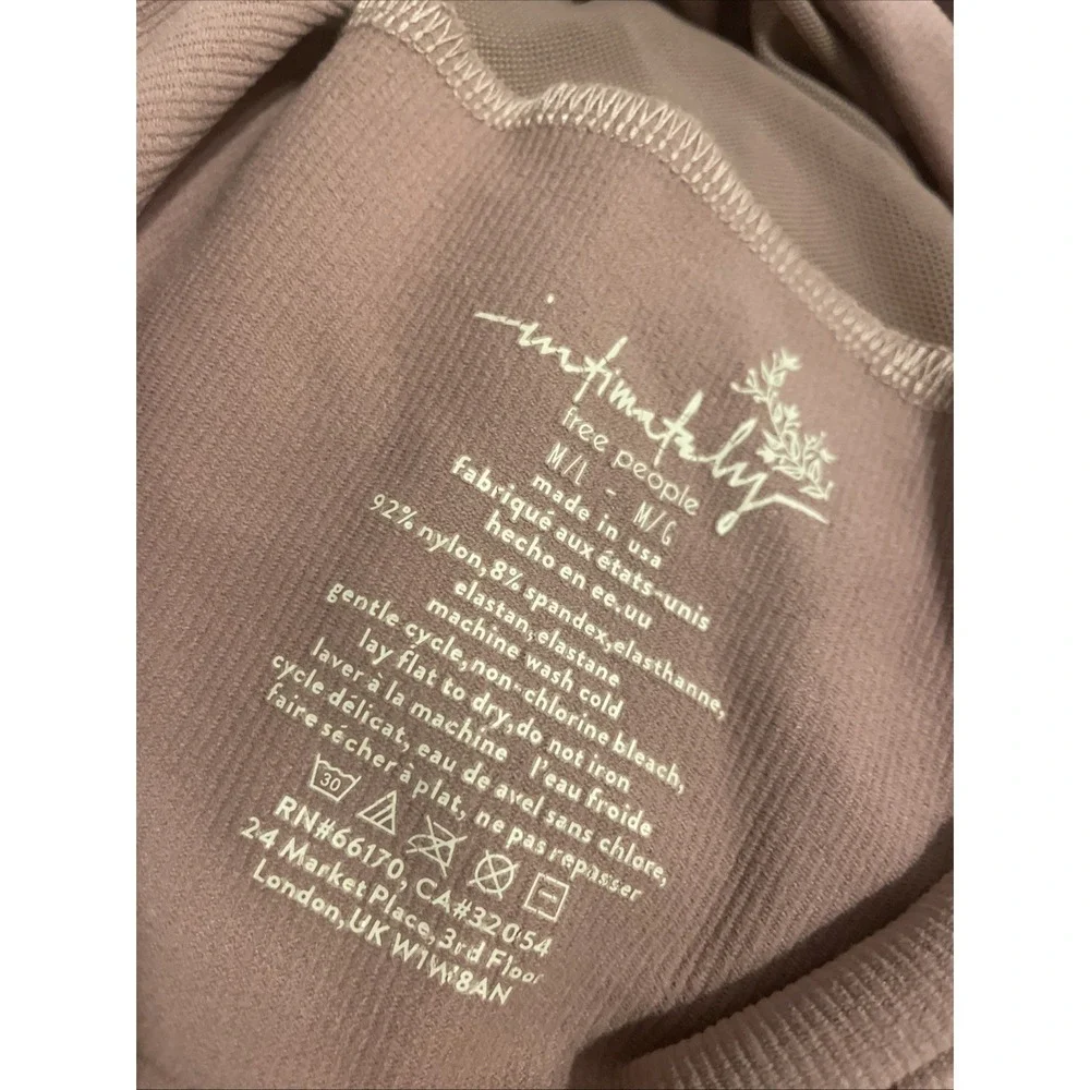 Intimately Free People Light Up Layering Mesh Knit Top Women's Sz M/L Dusty Rose